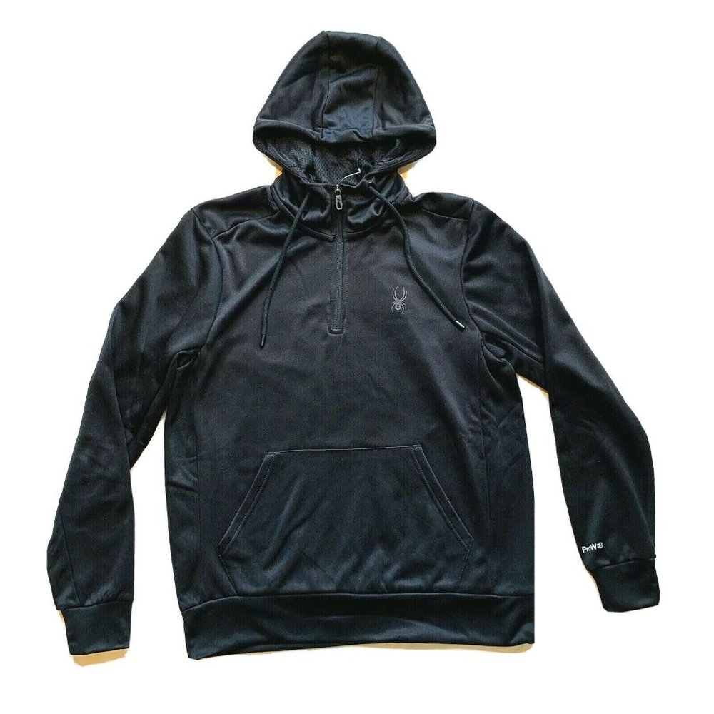 NEW Spyder Active Hoodie Sweatshirt Pullover Mens Small ProWEB Zip Fleece‎ Lined